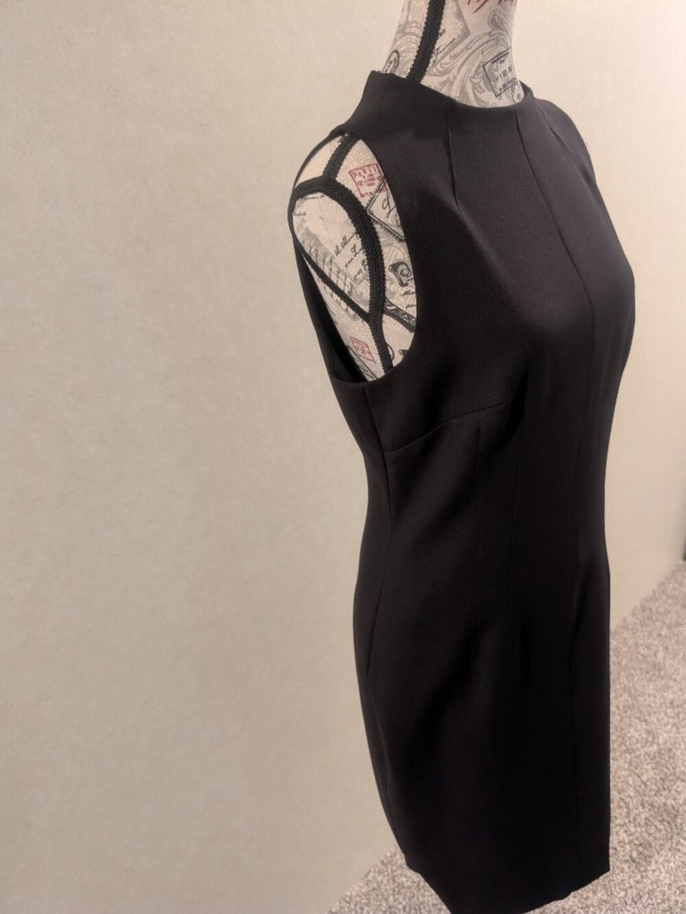 NWT Antonio Melani Cindy Black Stretch Crepe Sheath Dress Size 8 Career - Picture 4 of 12